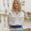 Sale Blouse ample Bolia - Ecru/Bleu Blouses & Chemisiers