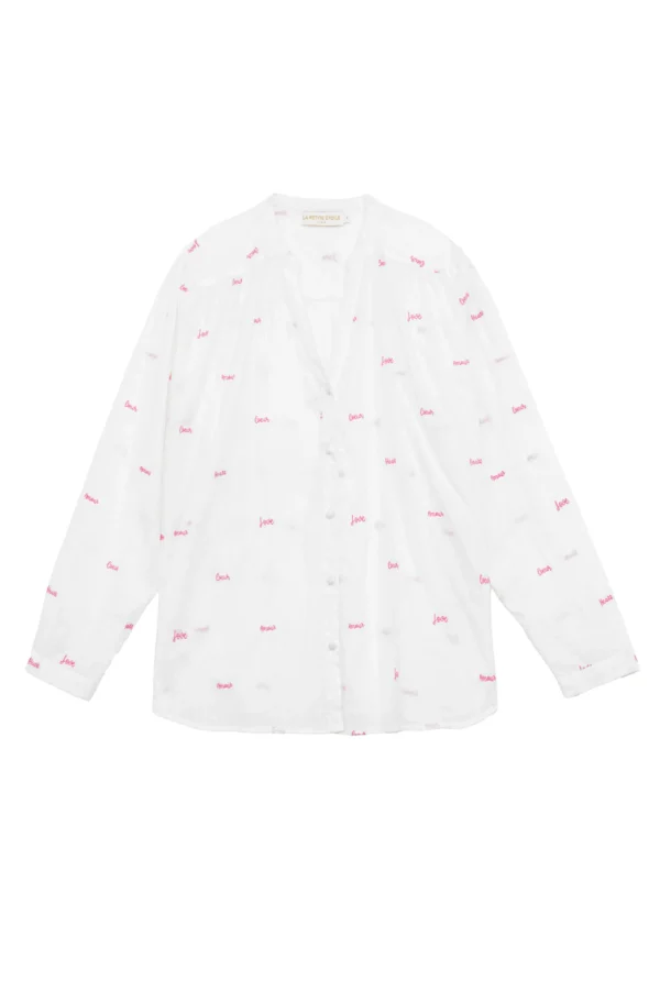 Discount Blouse ample Bolia - Ecru/Rose Blouses & Chemisiers