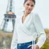 New Blouse cache coeur Bea - Blanc Blouses & Chemisiers