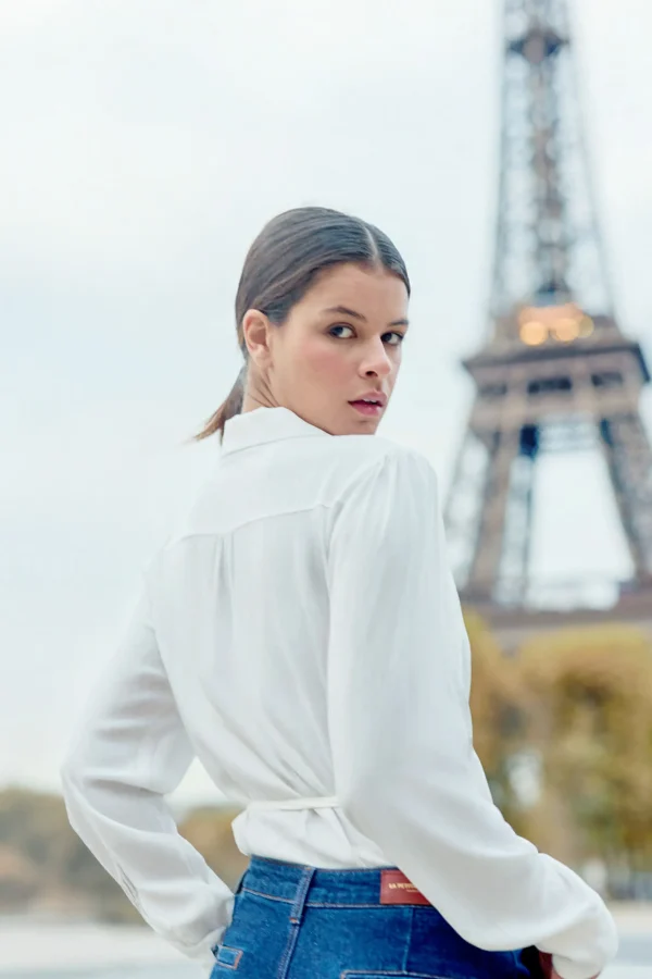 New Blouse cache coeur Bea - Blanc Blouses & Chemisiers