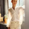 Best Blouse droite blanche - Brinley Blouses & Chemisiers