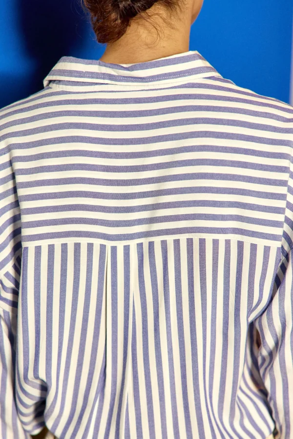 Fashion Chemisier à rayures Clara - Marine/Ecru Blouses & Chemisiers