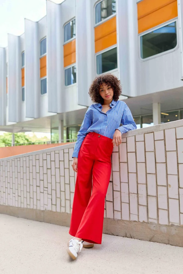 Best Chemisier Clony - 20-bleu/Ecru Blouses & Chemisiers