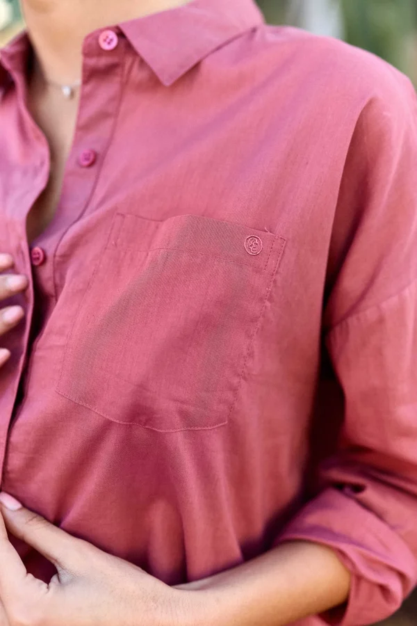 New Chemisier Coralia - Fraise Des Bois Blouses & Chemisiers