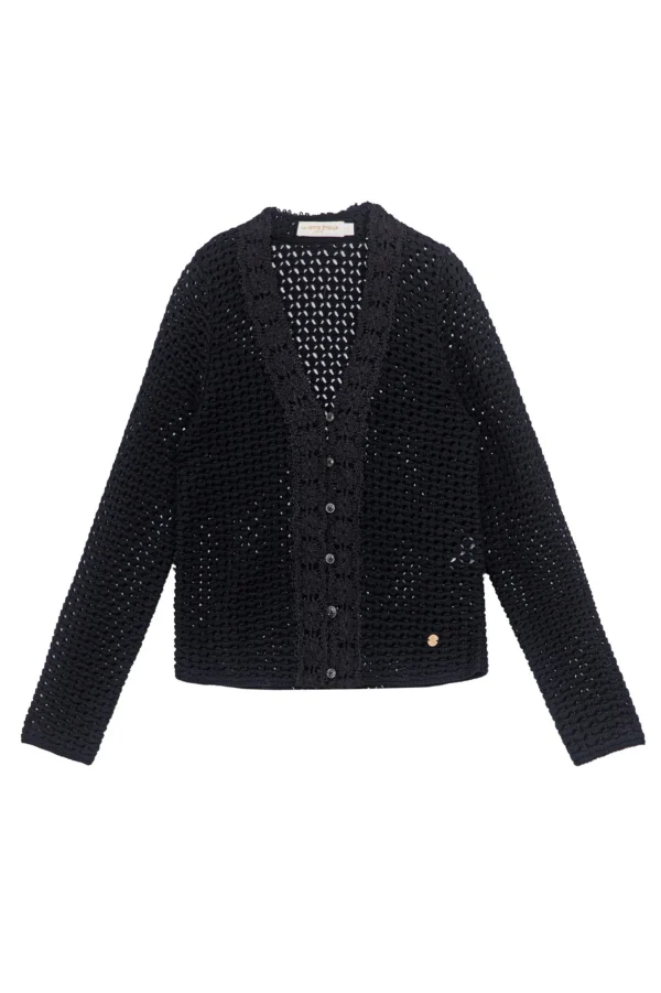 Best Gilet col V Matilda - Noir Mailles