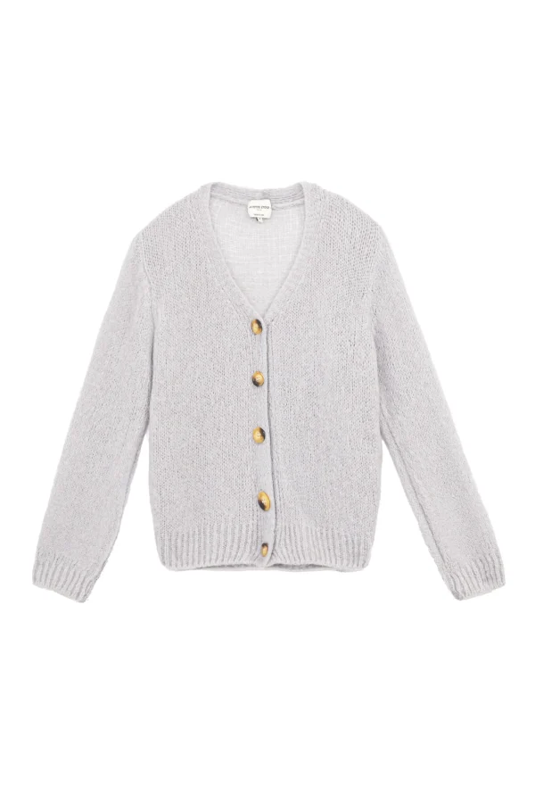 Hot Gilet en maille Mara - Gris Mailles
