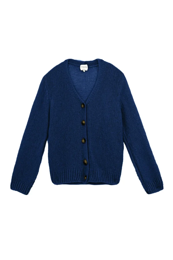 Clearance Gilet en maille Mara - Marine Mailles