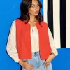 Fashion Gilet sans manches Crea - Orange Mailles