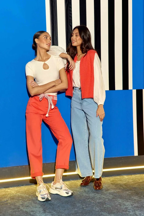 Fashion Gilet sans manches Crea - Orange Mailles