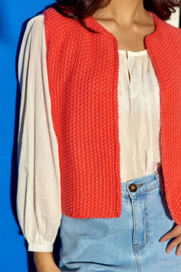 Fashion Gilet sans manches Crea - Orange Mailles