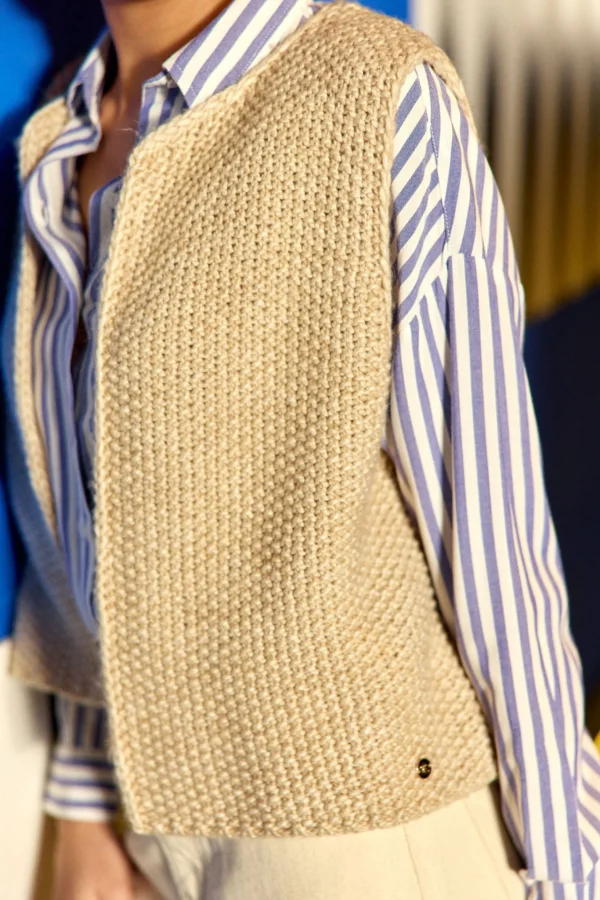 Fashion Gilet sans manches Crea - Beige Mailles