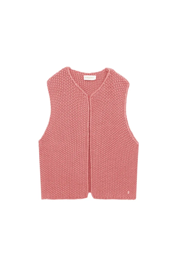 Outlet Gilet sans manches Crea - Vieux rose Mailles