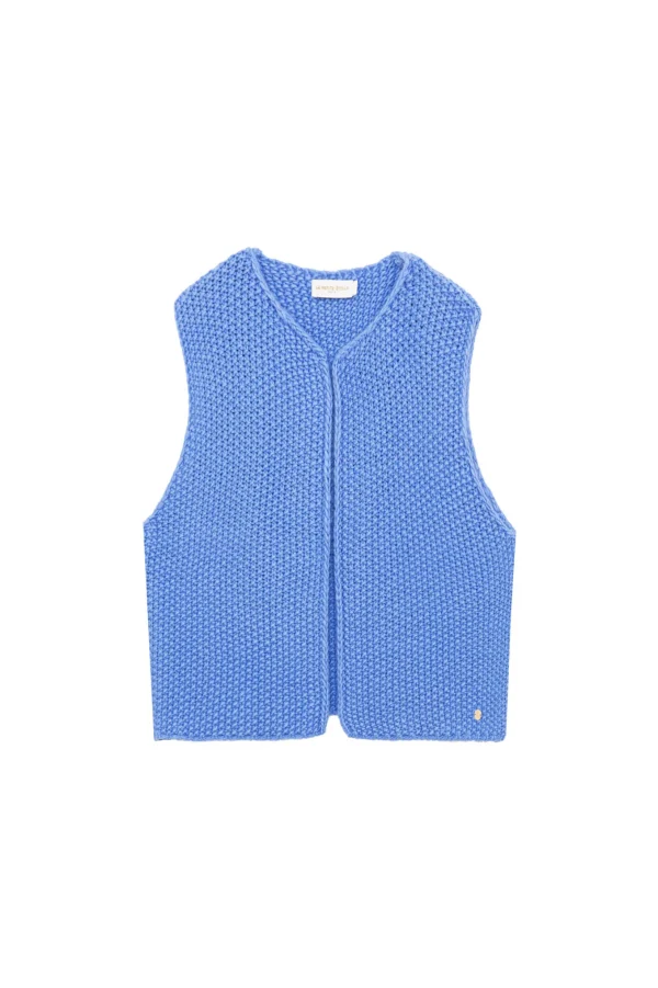 Clearance Gilet sans manches Crea - Bleu Mailles