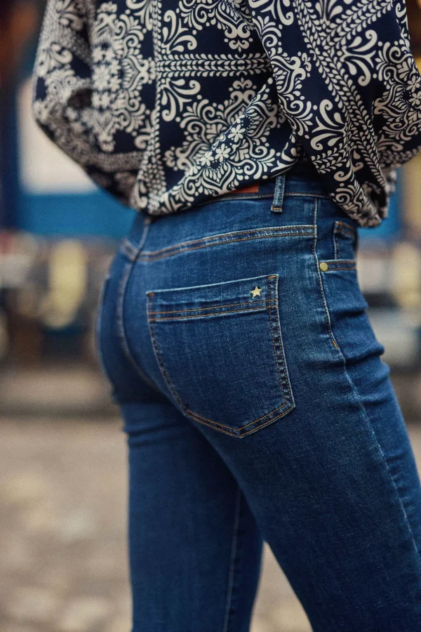 Online Jean droit Brieg - Deep wash Jeans