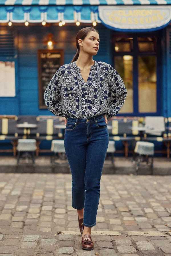 Online Jean droit Brieg - Deep wash Jeans