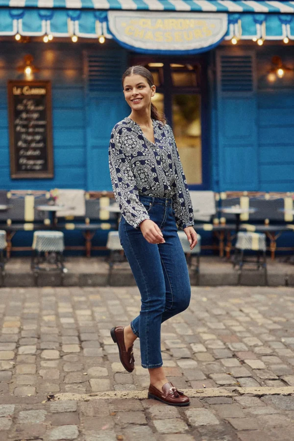 Online Jean droit Brieg - Deep wash Jeans