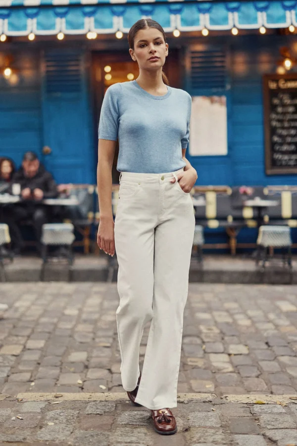 Outlet Jean droit Zephyr - Blanc Jeans