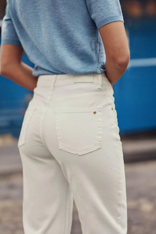 Outlet Jean droit Zephyr - Blanc Jeans
