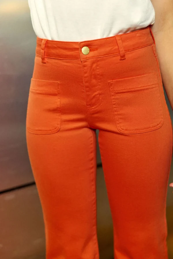 Fashion Jean flare Sonny - Orange Jeans