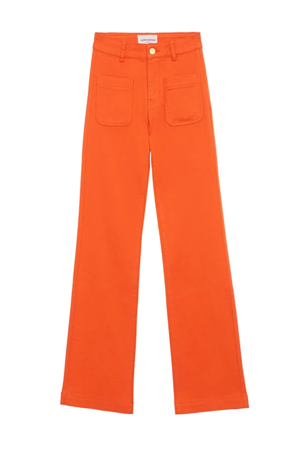 Fashion Jean flare Sonny - Orange Jeans