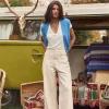 Sale Jean large Prune - Beige Jeans