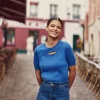 Hot Pull manches courtes Maiwen - Bleu Mailles