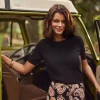 Hot Pull manches courtes Marilou - Noir Mailles
