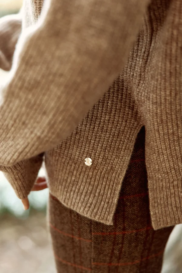 Fashion Pull Marthy - 14-taupe Mailles