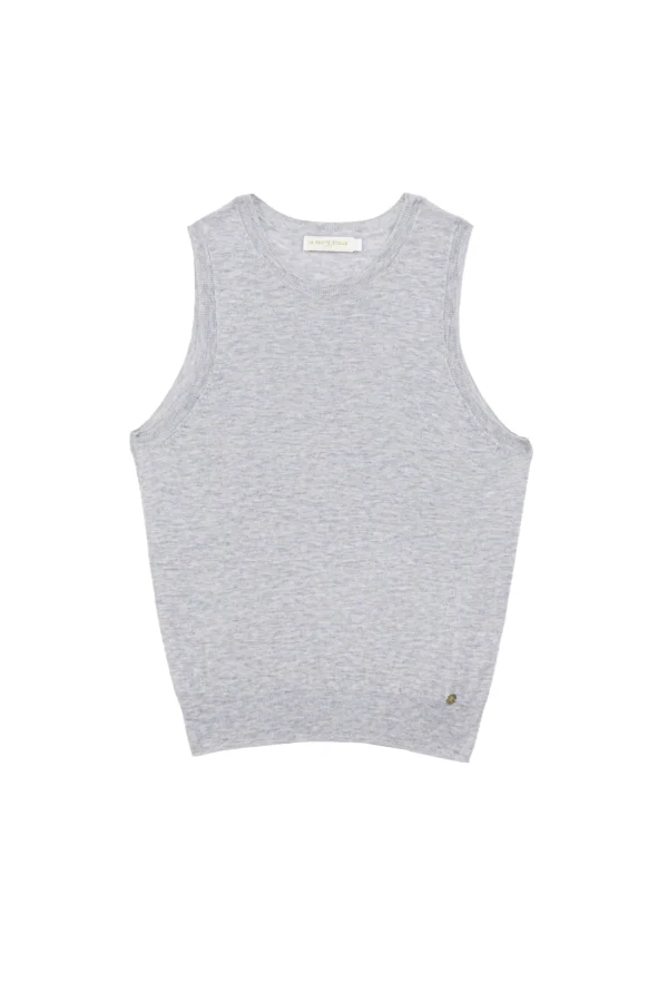 Fashion Pull sans manches Marley - Gris Mailles