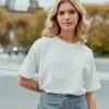 Fashion Sweat-shirt manches courtes Tais - Écru Sweat-shirts