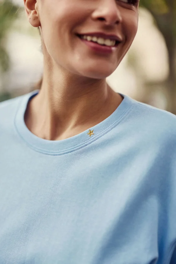 Outlet Sweat-shirt manches courtes Tais - Ciel Sweat-shirts