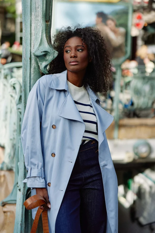 Best Trench Farago - Bleu Ciel Manteaux