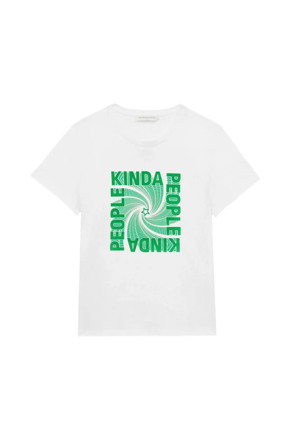 Best T-shirt imprimé Tinda - Écru/Vert T-shirts & Tops